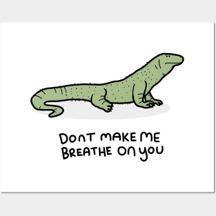 Grumpy Komodo Dragon Posters and Art